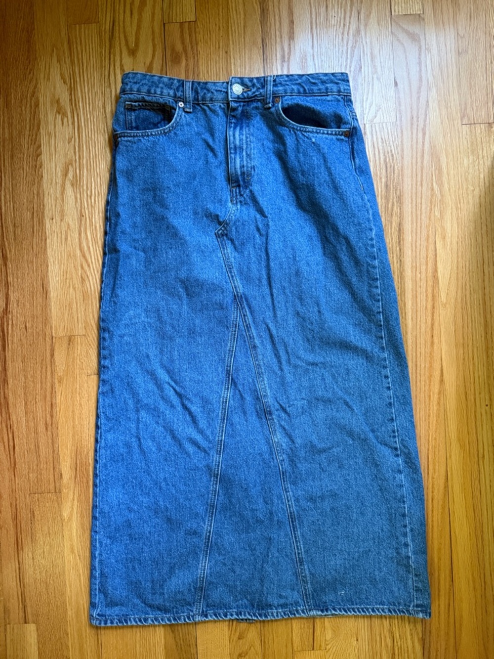 Mango Denim Maxi Skirt - Blue